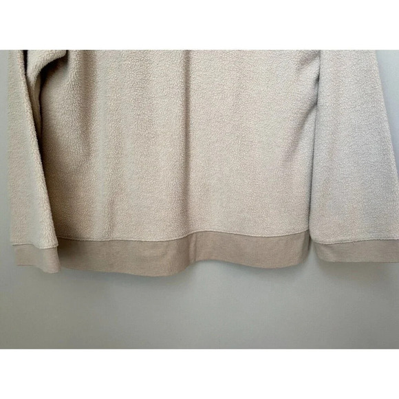 Madewell Women's (Re)sourced Brushed Side-Button Relaxed Sweatshirt in Cream XXS - Picture 15 of 16